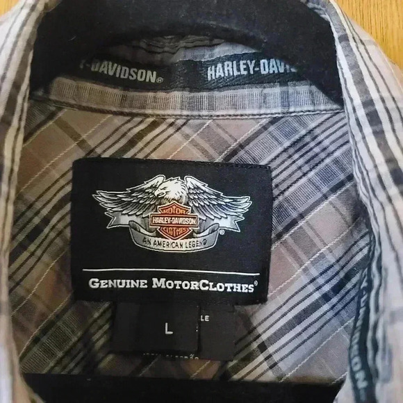 Harley-Davidson Plaid Casual Button Down Shirt - Picture 4 of 9